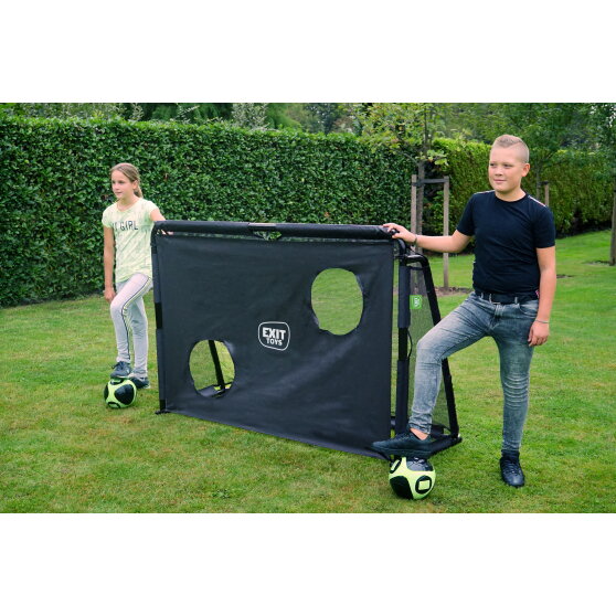 EXIT Maestro steel football goal 6x4ft - black