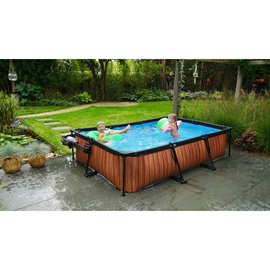 EXIT Stone pool 300x200x65cm with filter pump - grey