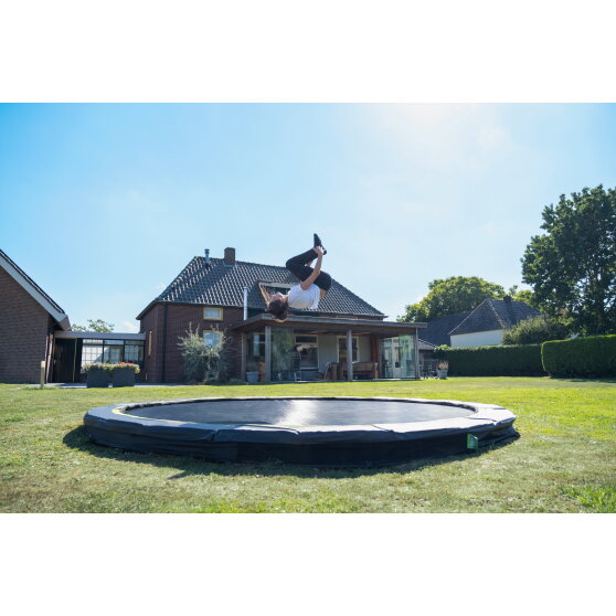 XIT Silhouette Ground Sports Trampoline 10ft - Black