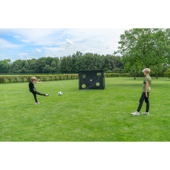 EXIT Coppa steel football goal 7x5.6ft - black