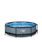 EXIT Stone pool 10ft x 30in with filter pump - grey
