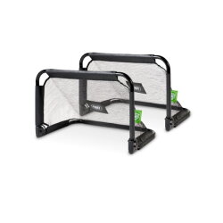 EXIT Pico Steel Football Goal 90x60cm - Set of 2 Black