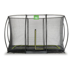 EXIT Silhouette ground trampoline 8x12ft with safety net - black