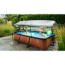 EXIT Stone pool 300x200x65cm with filter pump and dome - grey